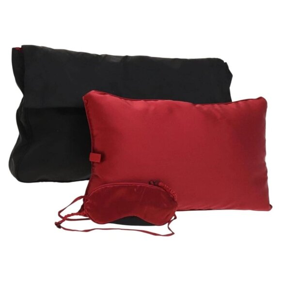 PRADA Pillow Set Silk 2Set Black Auth bs26057 - Picture 1 of 16